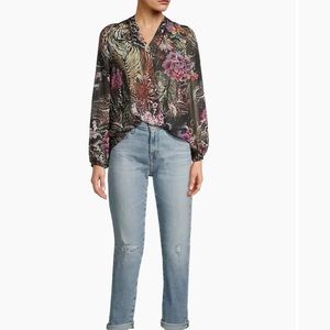 Kobi Halperin
Robin Floral Balloon-Sleeve Blouse